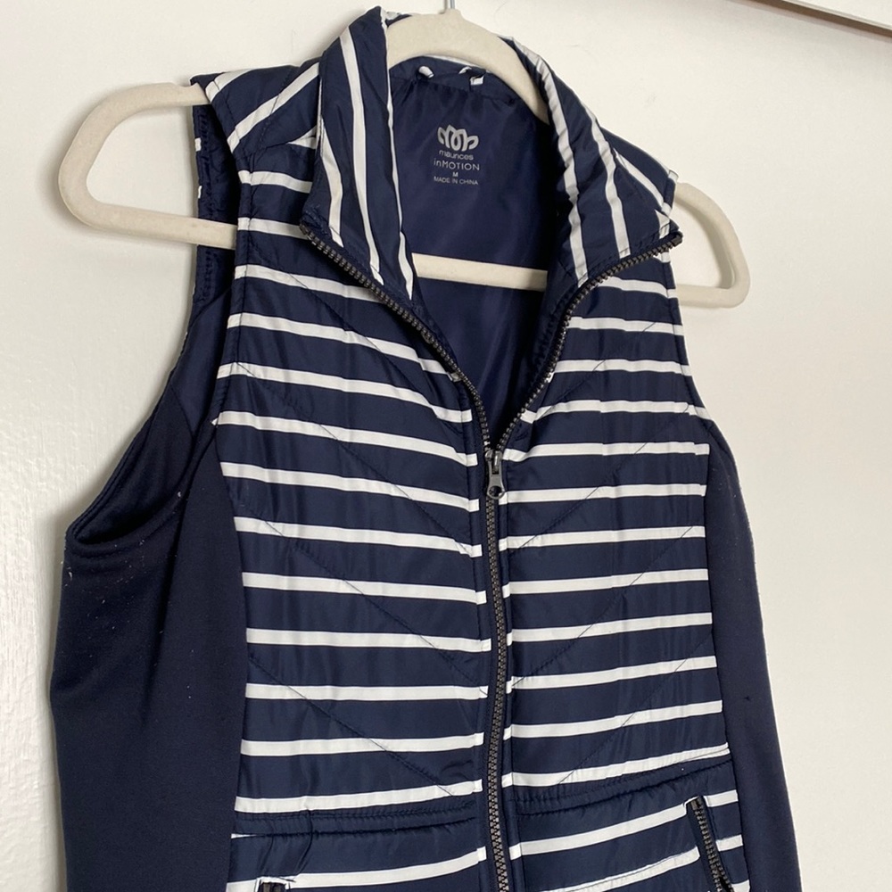 Maurices Blue and white striped vest